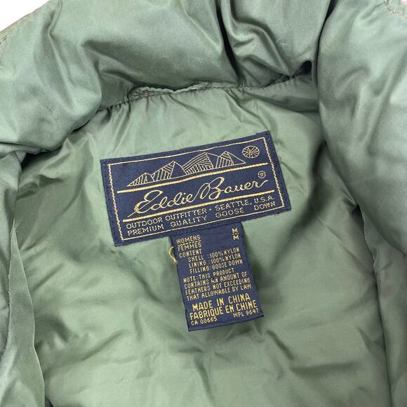 Eddie Bauer Goosedown Puffer Vest Full Zip Dark Pink Size M - Picture 8 of 8